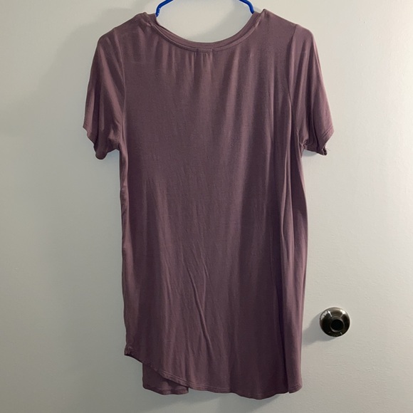 Purple Cross-Chest V-Neck T-Shirt - Picture 2 of 3